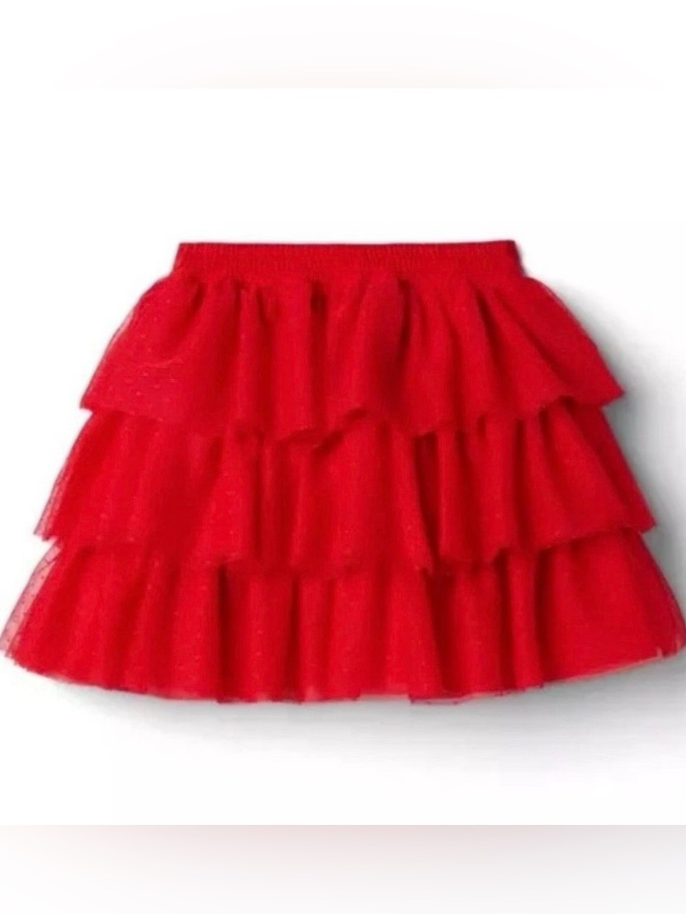Nwt American Girl size 8 Janie & Jack Red Tiered Ruffle Skirt holiday Christmas